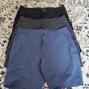 Set of Three Columbia Men's Shorts in Blue, Gray, and Black